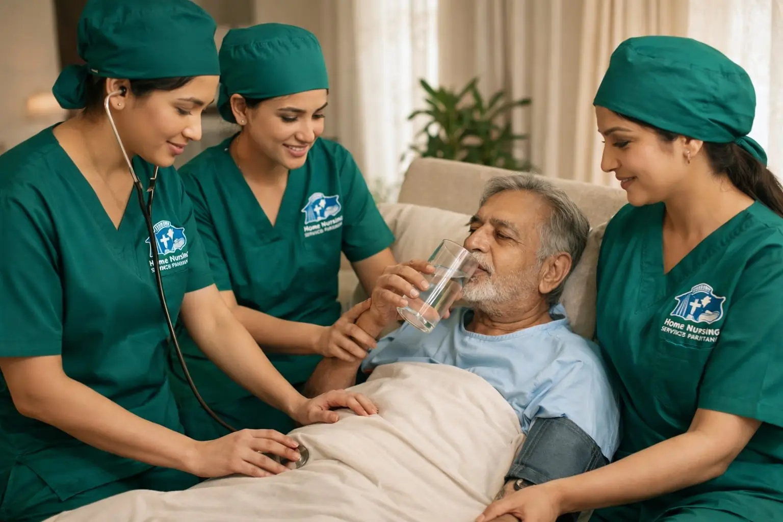 Lajpal Care qualified nurse providing patient care at home