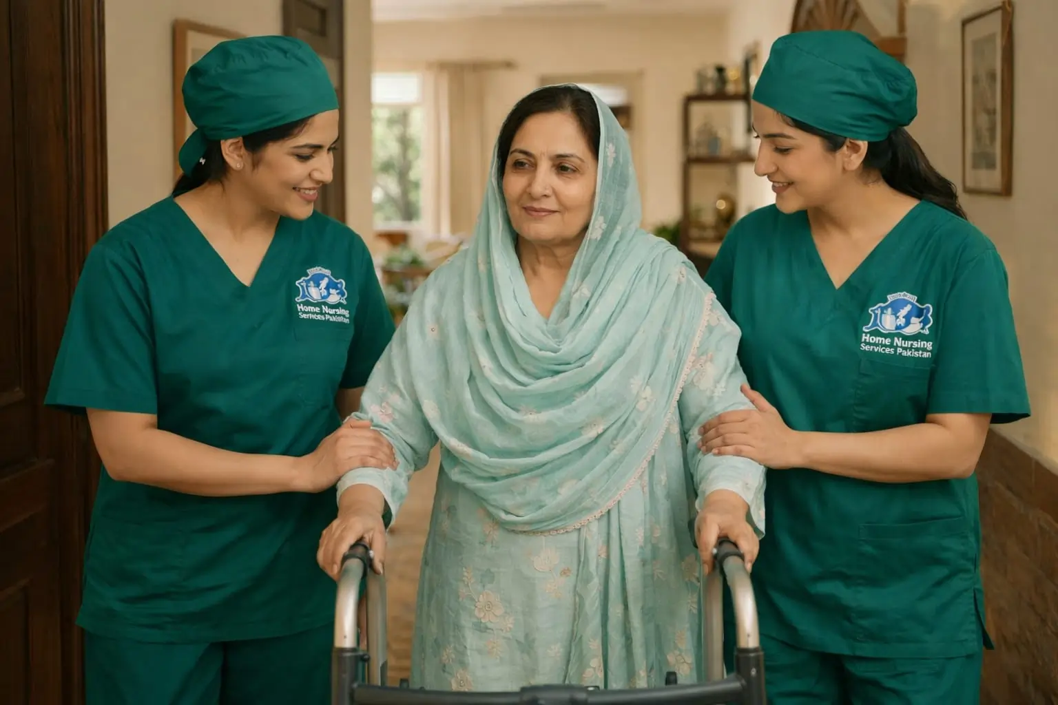 Lajpal Care compassionate caregiver assisting elderly patient at home